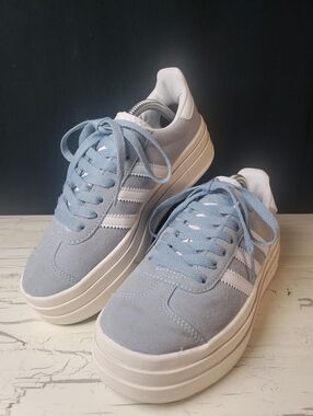 Adidas 'Gazelle Bold' Sneakers in Clear Sky Blue Colorway - Women's size 5